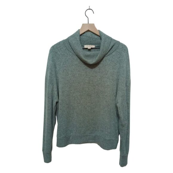 no frills Mint Heather Cowl Neck Long Sleeve Rayon Sweater Sz XL - Picture 1 of 8
